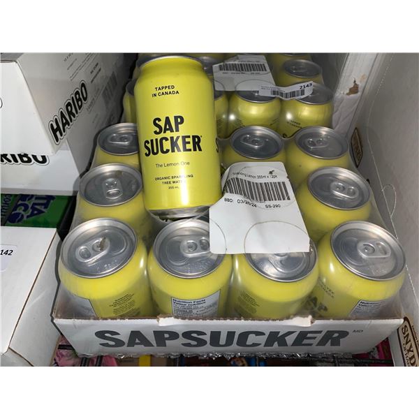 CASE LOT - Sap Sucker Lemon Organic Sparkling Water 12 x 355ml