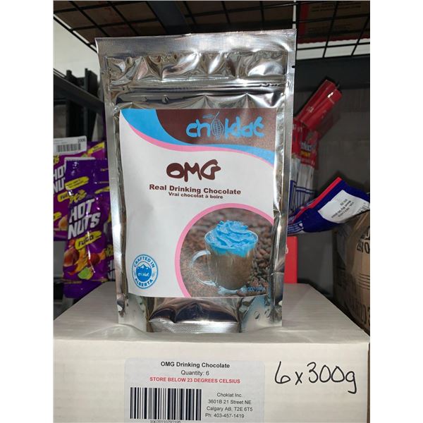 CASE LOT -Choklat OMG Real Drinking Chocolate 6 x 300g