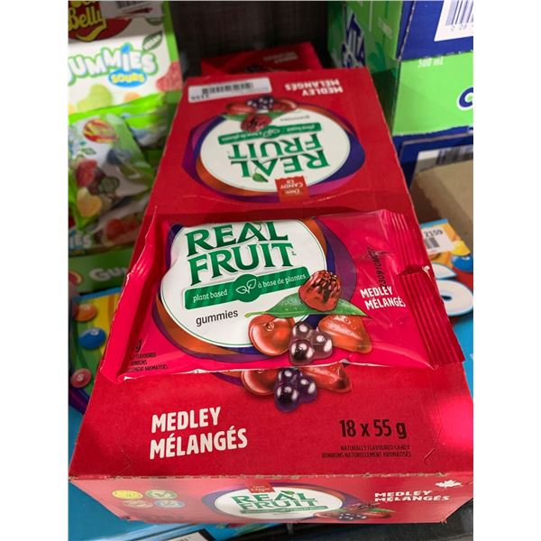 CASE LOT - Real fruit Gummies Medley 18 x 55g