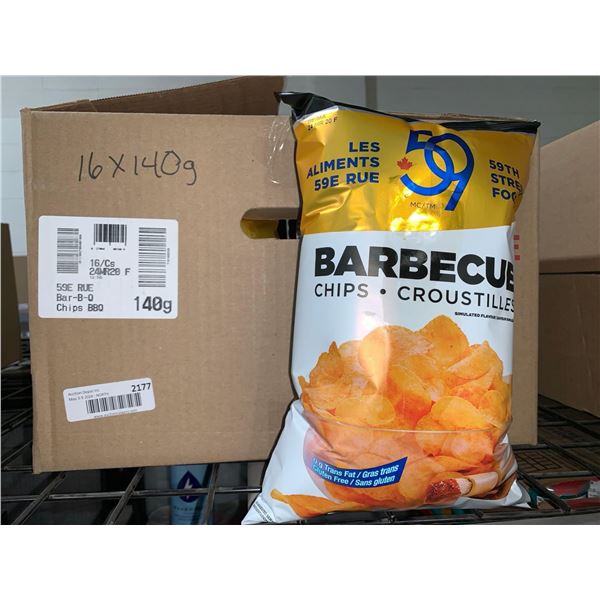 CASE LOT - 59 Street BBQ Chips 16 x 140g