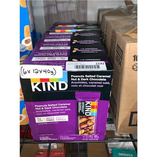 CASE LOT - Kind Peanut salted caramel bars 6 x 12 x 40g
