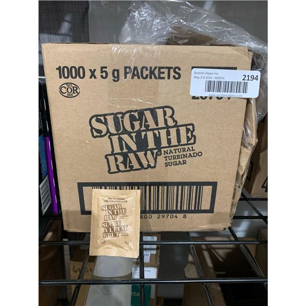 CASE LOT -Sugar In The Raw Natural Turbinado Sugar 1000 x 5g