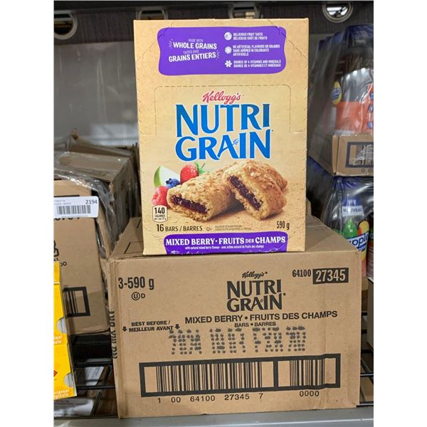 CASE LOT - Nutrigrain mixed berry bars 48 x 36g