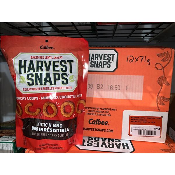 CASE LOT - Harvest Snaps Kick n BBQ 12 x 71g