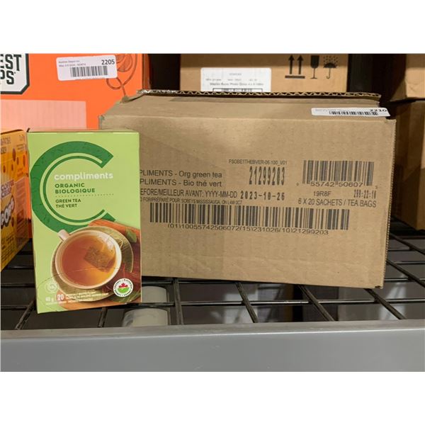 CASE LOT - Compliments organic green tea 6 x 20