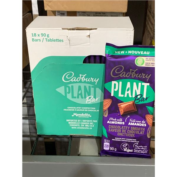 CASE LOT - Cadbury Plant Bar Chocolatey Smooth Almonds 18 x 90g