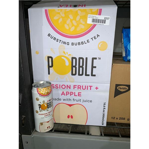 CASE LOT - pobble Passion Fruit apple bubble tea 24 x 490ml