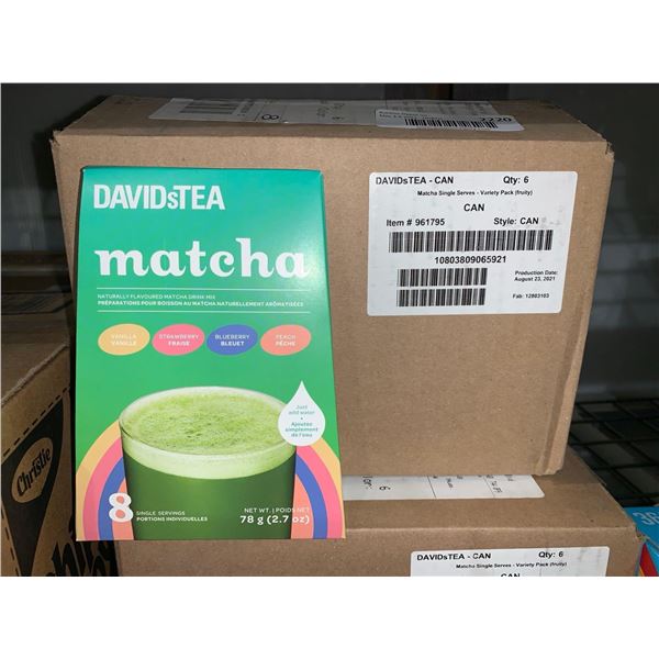 CASE LOT - Davids Tea Matcha singles 6 x 8
