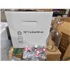 Image 2 : CASE LOT -  NEW 12x 34Oz (1 Liter) Glass Bottles with Pressure Rubber Seal Closure