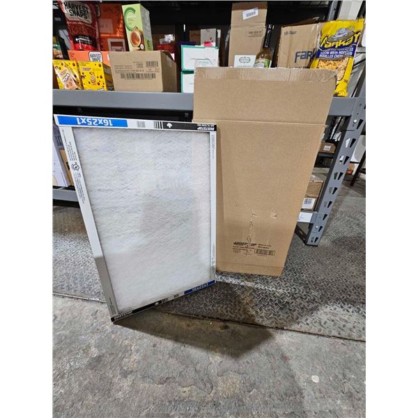 CASE LOT -    Lot of 12 - Duststop 16x25x1 Fiberglass Air Filters (Furnace)