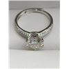 Image 3 : 2.00 CT GRA CERTIFIED ROUND CUT MOISSANITE VVS D WITH 16 ROUND CUBIC ZIRCONIUM SET IN EACH SHANK WEI