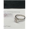 Image 5 : 2.00 CT GRA CERTIFIED ROUND CUT MOISSANITE VVS D WITH 16 ROUND CUBIC ZIRCONIUM SET IN EACH SHANK WEI