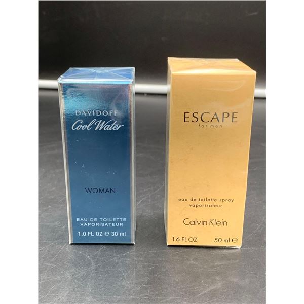 Davidoff Cool waters 30ml & Calvin Klein Escape 50 Ml LOT OF 2