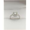 Image 1 : 1.00 CT GRA CERTIFIED MOISSANITE VVS D SET IN CENTER WITH SQUARE SHAPED HALO WITH MORE IN SHANKS THE