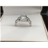 Image 2 : LADIES 1.0 CARAT BRILLIANT CUT SOLITAIRE BANDED STYLE ENGAGEMENT RING .925 SILVER