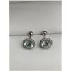 Image 1 : 2.30 CT TW GRA CERTIFIED MOISSANITE VVS D SET IN CENTER OF EARRINGS WITH ROUND SHAPED HALO WITH 20 C