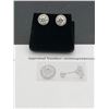 Image 5 : 2.30 CT TW GRA CERTIFIED MOISSANITE VVS D SET IN CENTER OF EARRINGS WITH ROUND SHAPED HALO WITH 20 C
