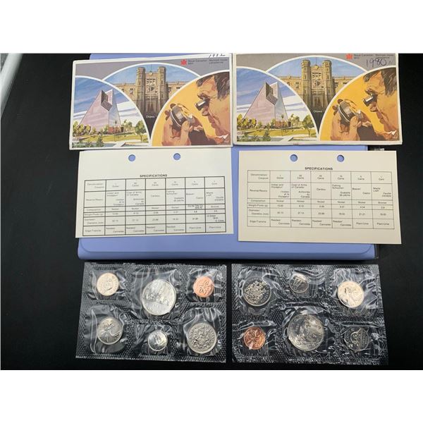 ESTATE ITEM - Lot of 2 Canada 1980, 1982 Proof Sealed Royal Canada Mint Coin Sets