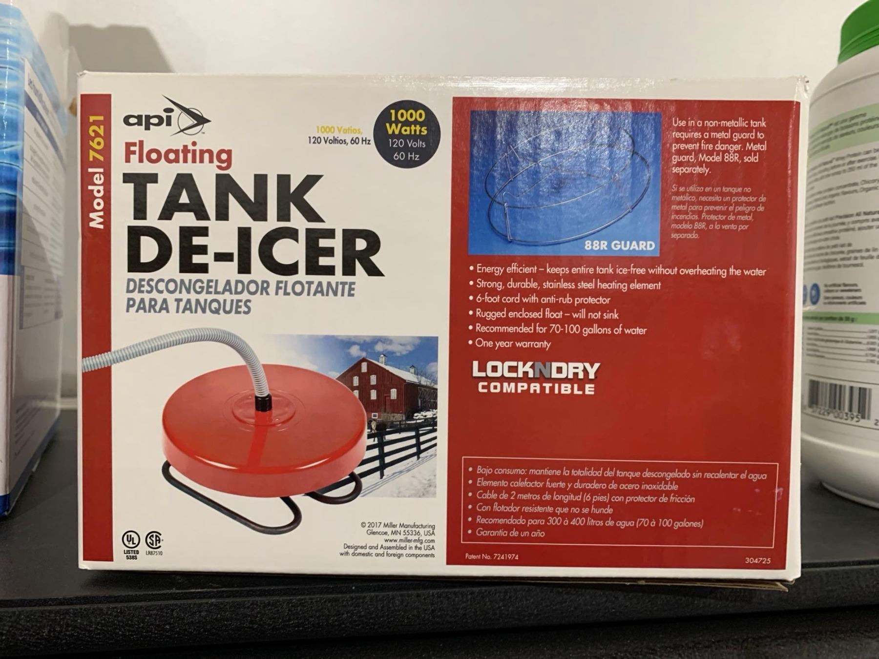 API - Floating Tank De-Icer LockNDry compatible.