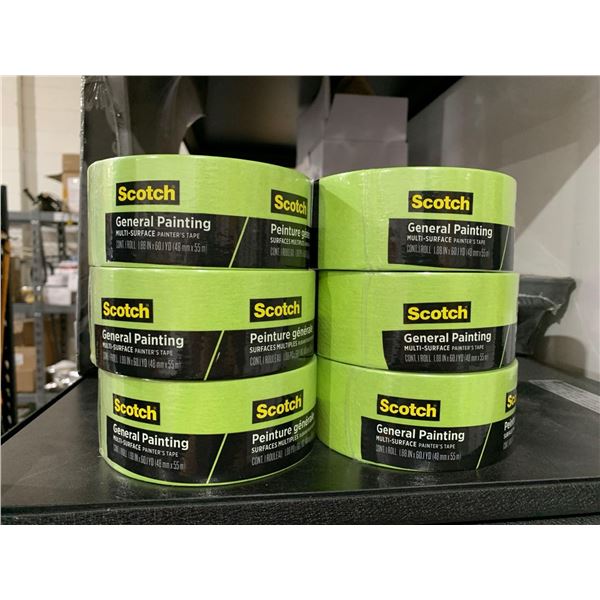 SCOTCH General Painting Multi-Surface painters tape lot of 6 Rolls.