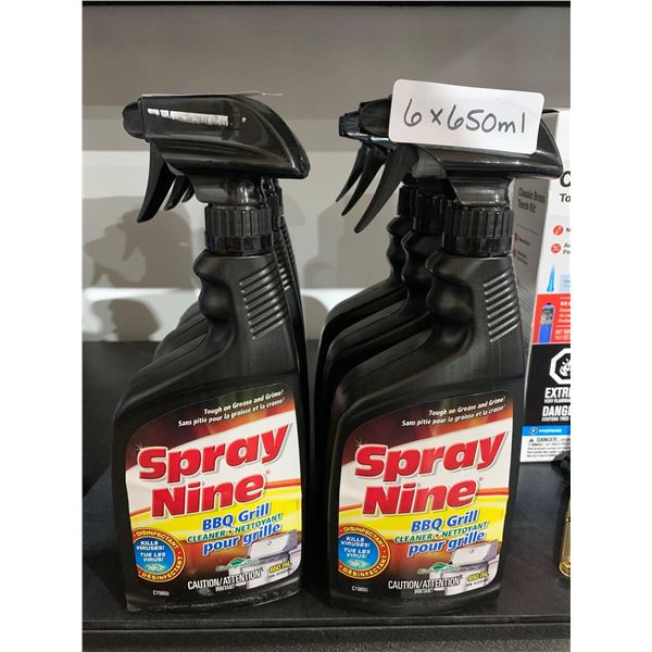 SPRAY NINEN - BBQ GRILL CLEANER.LOT  of 6 x 650 ml.