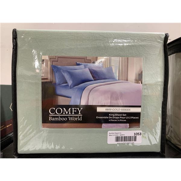Comfy Bamboo World 8800 Gold Series 4 Piece Sheet Set King Size