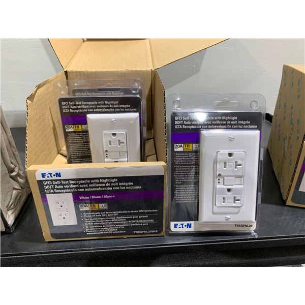 Eaton GFCI self testing wall outlet, lot of 3