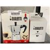 Image 1 : Bialetti Moka express espresso maker with box of filters