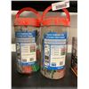 Image 1 : Lot of 2 containers of multi purpose zip ties, assorted sizes