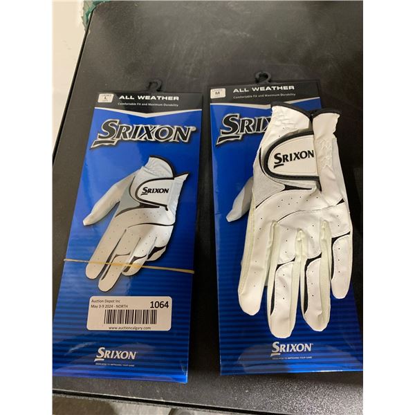 Srixon ladies all weather left hand golf gloves. Size medium and size large