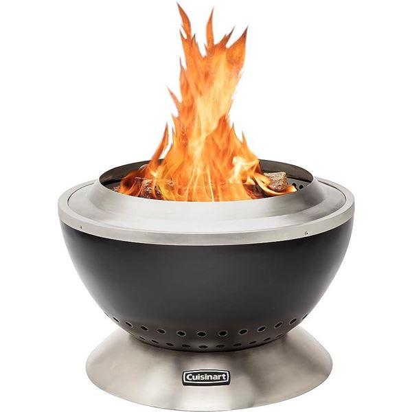 Cuisinart COH-800 Cleanburn Smokeless Fire Pit , Black with Stainless Steel Interior and Base