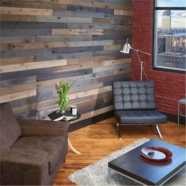Weaber 10.5 sq. ft. Weathered Hardwood Board, 8-Piece
