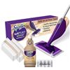 Image 1 : Swiffer PowerMop Wood Mop Kit for Wood Floor Cleaning, Quick Dry Solution with Lemon Scent, Mopping 
