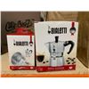 Image 1 : Bialetti Moka express espresso maker with box of filters