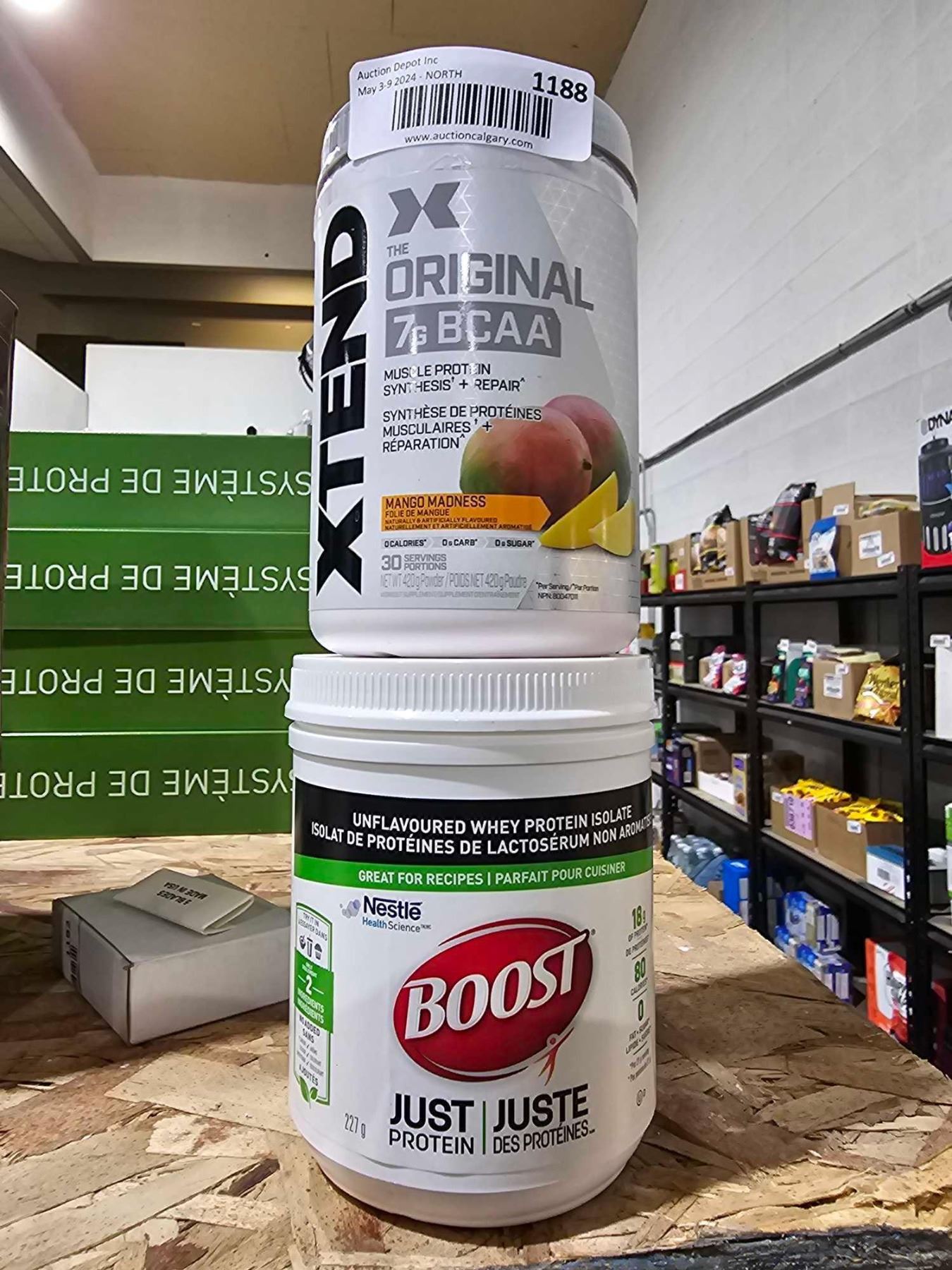 Lot of Boost Just Protein Powder 227g & Xtend Original 7g BCAA Muscle ...