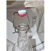 Image 4 : NEW 12x 34Oz (1 Liter) Glass Bottles with Pressure Rubber Seal Closure
