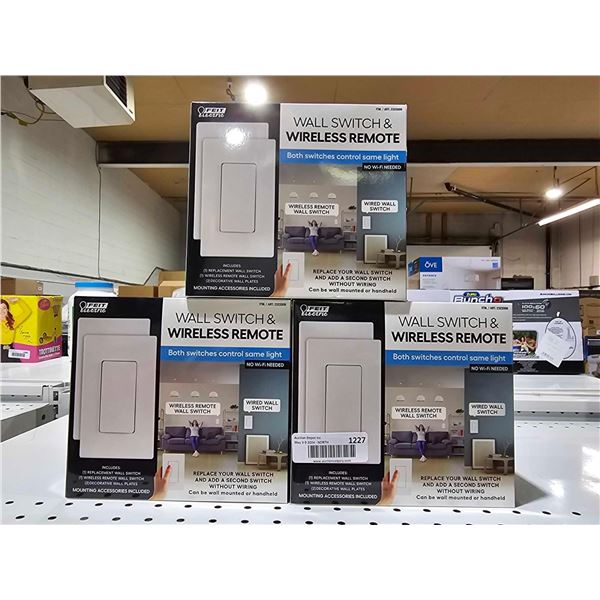 Feit Electric Wall Switch & Wireless Remote - Lot of 3