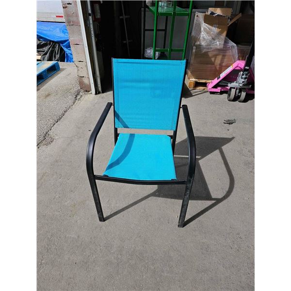 Blue Stacking Patio Sling Chair