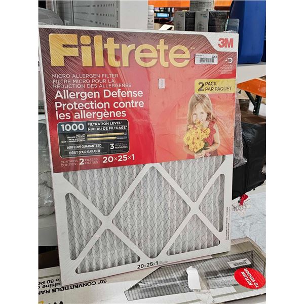 3M Filtrette Allergen Defense Furnace Filter Pack of 2 - 20x25x1"