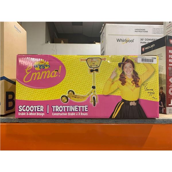 The Wiggles Emma! Scooter Stable 3- Wheel Design With Bonus Hair Bow