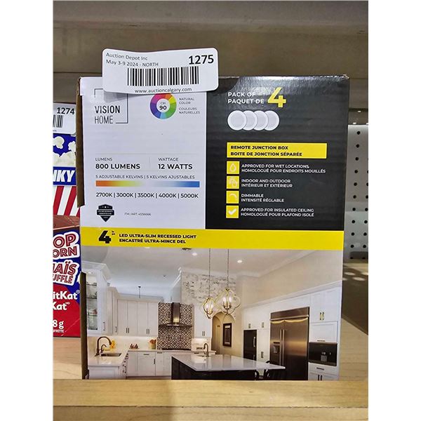 Vision Home 4 Pack LED Pot Lights