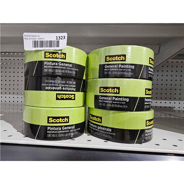 Lot of 6 roll Scotch General Painters Tape