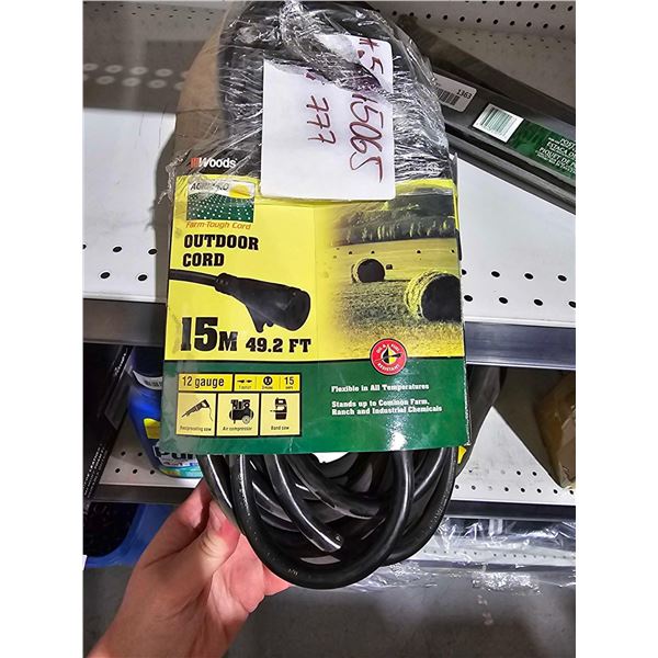 Woods Outdoor 15M Extension Cord