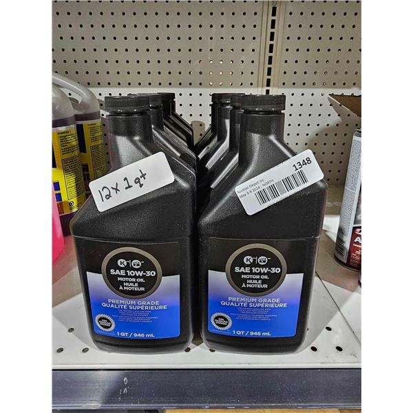 SAE 10W-30 Premium Grade Motor Oil 12x1Qt