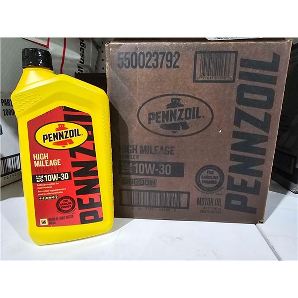 Penzoil High Mileage 10W-30 Engine Oil - Lot of 6 x 946mL