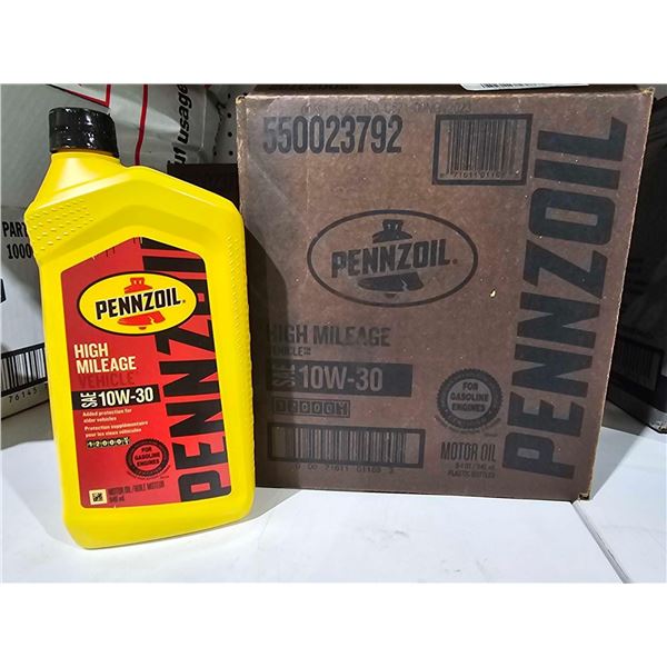 Penzoil High Mileage 10W-30 Engine Oil - Lot of 6 x 946mL