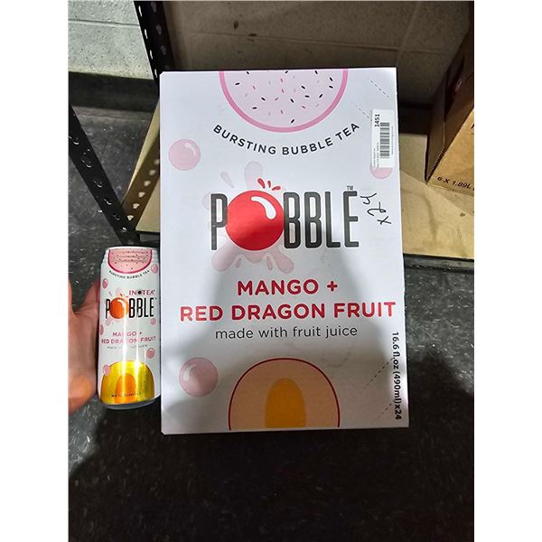 Pobble Mango & Red Dragon Fruit  Bursting Bubble Tea 24x490ml