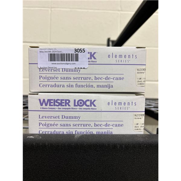 Weiser lock dummy leverset, lot of 2 passage door handles