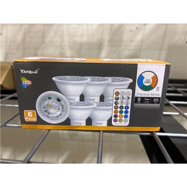 YAng csl LED light bulbs with remote control, pack of 6