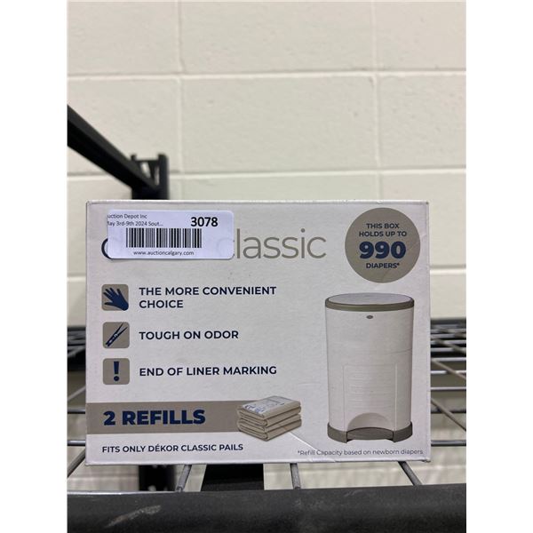 Dekor classic diaper garbage bags, fits only Dekor classic diaper trash cans